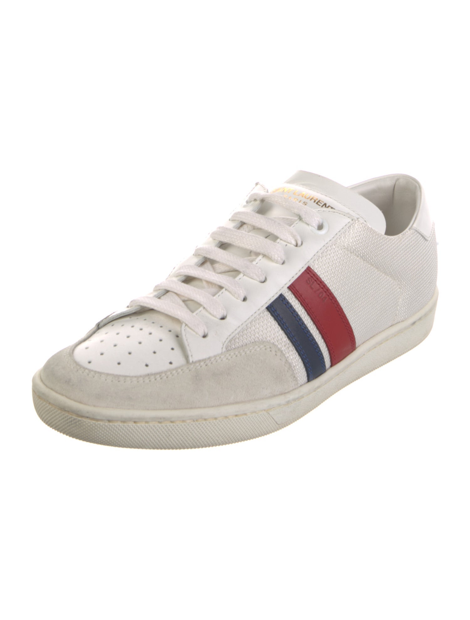 Saint Laurent Mesh Colorblock Pattern Sneakers